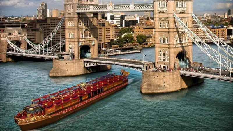 The Royal Barge will process to Tower Bridge Photo: Joseph Bennett