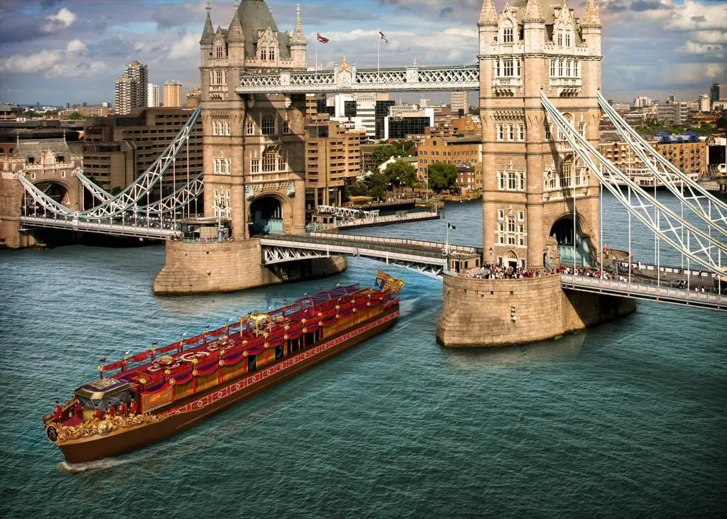 The Royal Barge will process to Tower Bridge Photo: Joseph Bennett