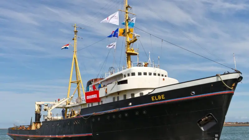 The historic deepsea tug Elbe is shown underway for the first time to carry out a full day of trials. Photo courtesy Marin van Hoorn