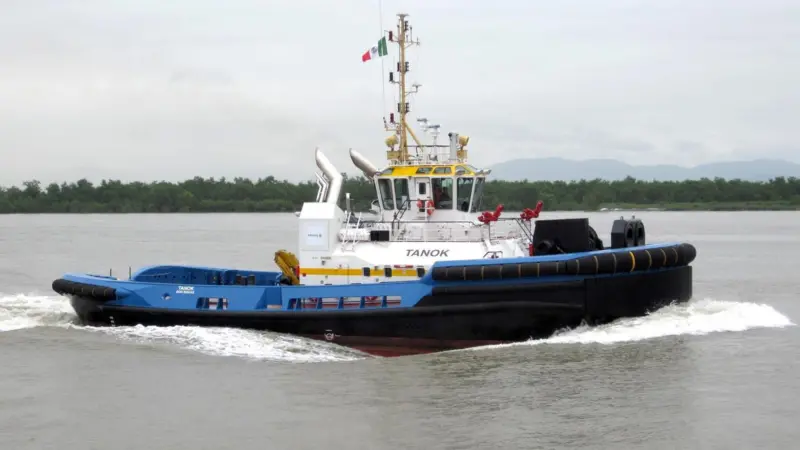 The 80 tonnes bollard pull Tanok will be providing offshore assistance in Dos Bocas for the Mexican National Oil Company PEMEX.