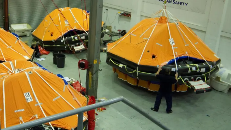 Survitec Zodiac liferafts undergo servicing at the new Aberdeen depot.