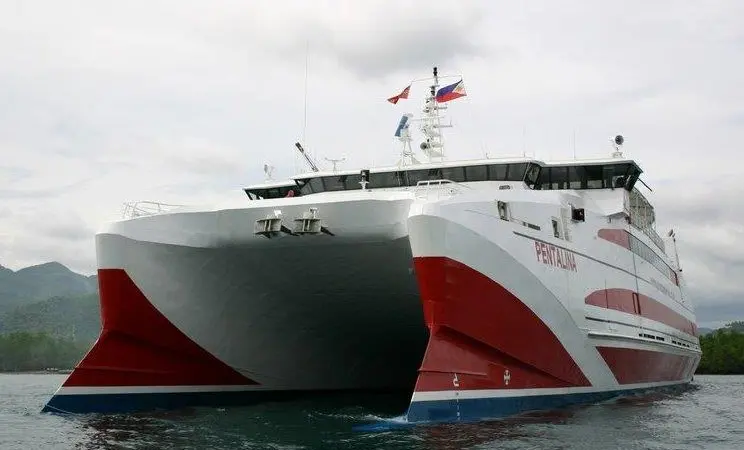 Ferries like the 'MV Pentalina' have a better form and lower power, which results in much lower CO2 output