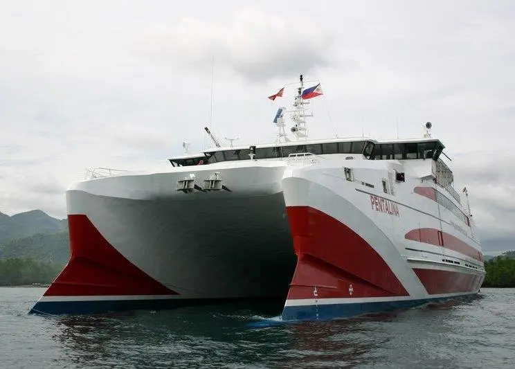 Ferries like the 'MV Pentalina' have a better form and lower power, which results in much lower CO2 output
