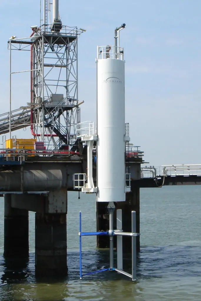 In contrast to most tidal turbines, the Wave Rotor is vertically oriented