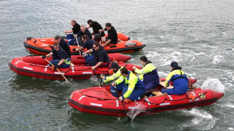 Tug crews at Solent Towage staged a unique boat race to raise funds for seriously ill colleagues