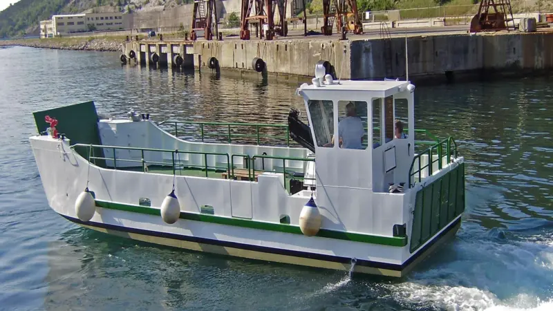 The ‘Eco 1’ workboat is powered by a pair of Perkins marine diesel engines