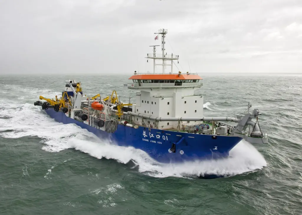 The Chang Jiang Kou I sailed 14,200 nautical miles on its delivery voyage from the Netherlands to China