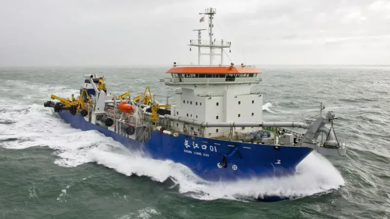 The Chang Jiang Kou I sailed 14,200 nautical miles on its delivery voyage from the Netherlands to China