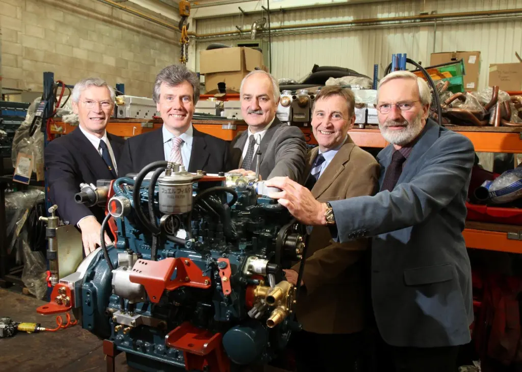 Beta Marine founding directors (from left) Ted Spash, Neil Carmichael MP for Stroud, Andrew Growcoot, Laurance Talbot and Paul Grigg