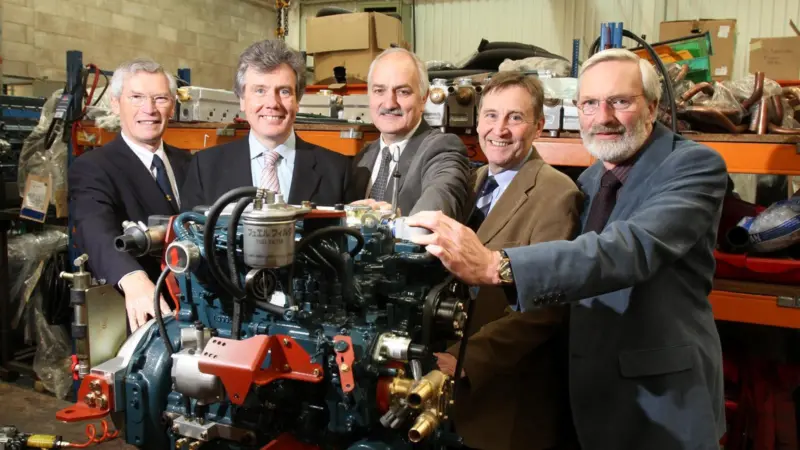 Beta Marine founding directors (from left) Ted Spash, Neil Carmichael MP for Stroud, Andrew Growcoot, Laurance Talbot and Paul Grigg