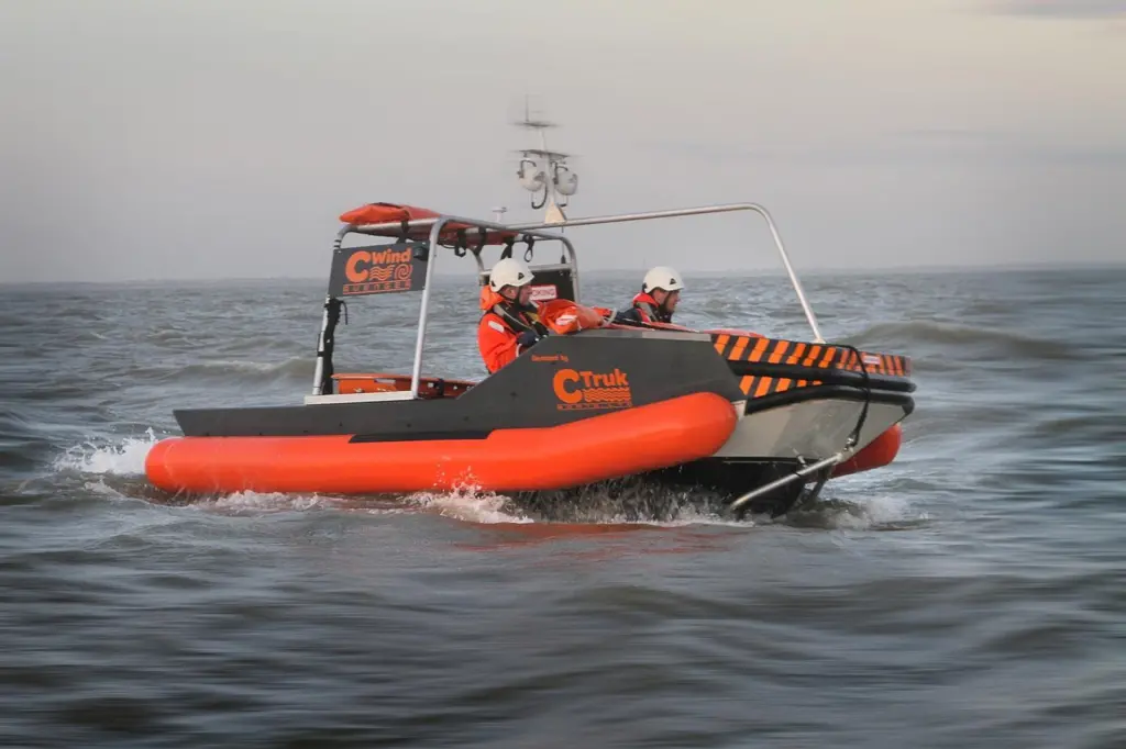 Avenger can deliver technicians to and from offshore windfarms at low states of the tide