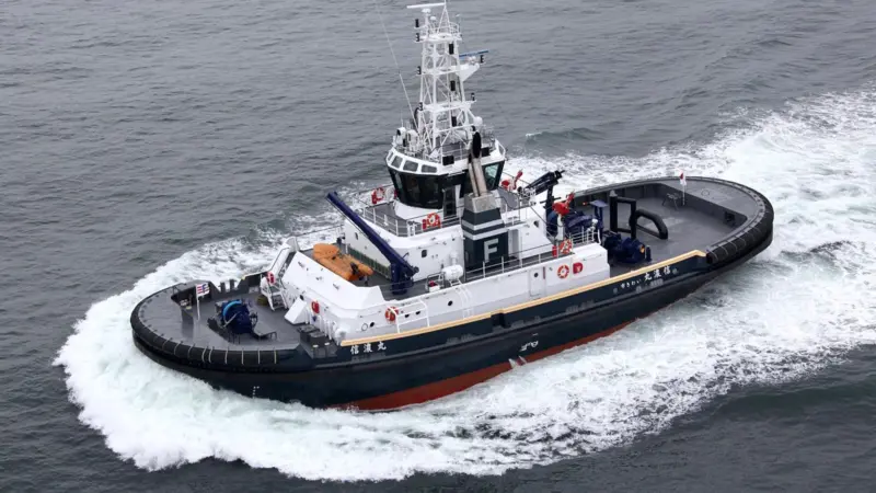 Shinano Maru is the first  Voith escort tug to be built for the Japanese company  Fukushima Kisen KK