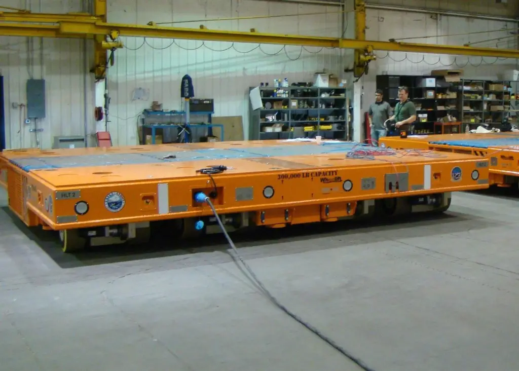 The Wheelift unit undergoing pre-deployment inspection
