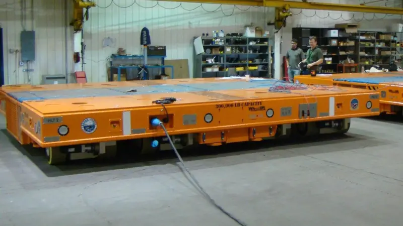 The Wheelift unit undergoing pre-deployment inspection