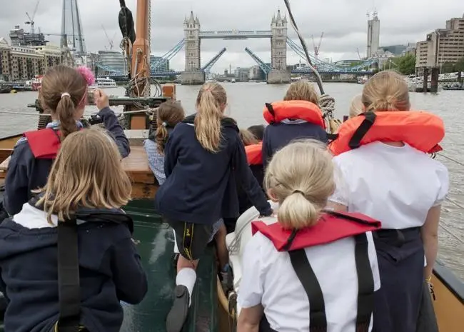 Primary school children enjoyed a trip onboard historic vessel ‘May’