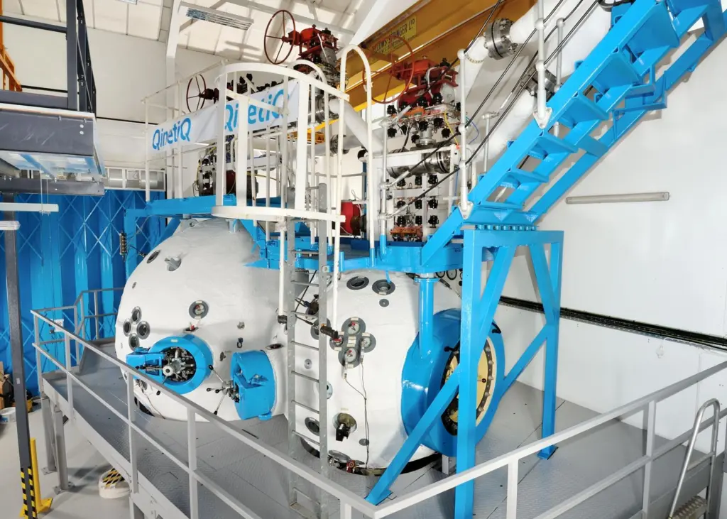 The HTU is a versatile, two compartment chamber that can be used for the testing and evaluation of undersea and hyperbaric systems