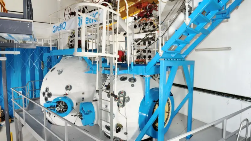 The HTU is a versatile, two compartment chamber that can be used for the testing and evaluation of undersea and hyperbaric systems
