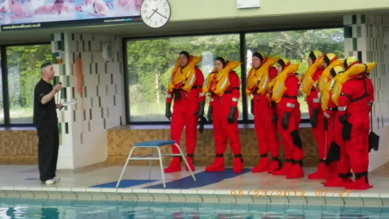 Candidates are seen undergoing training