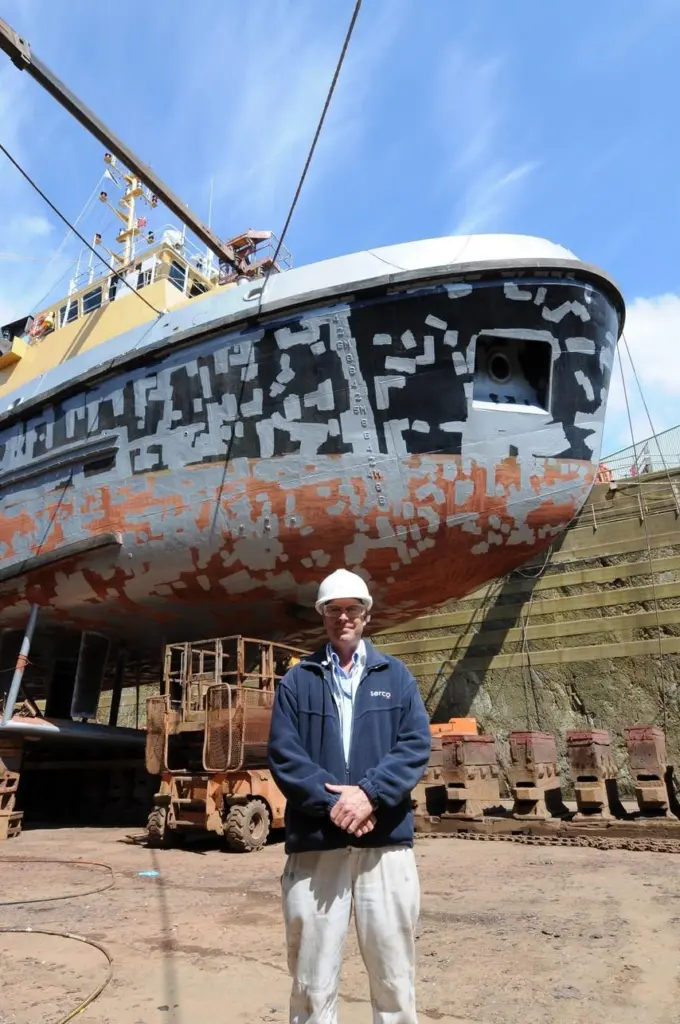 Serco’s Tony Jenkin at Falmouth Docks