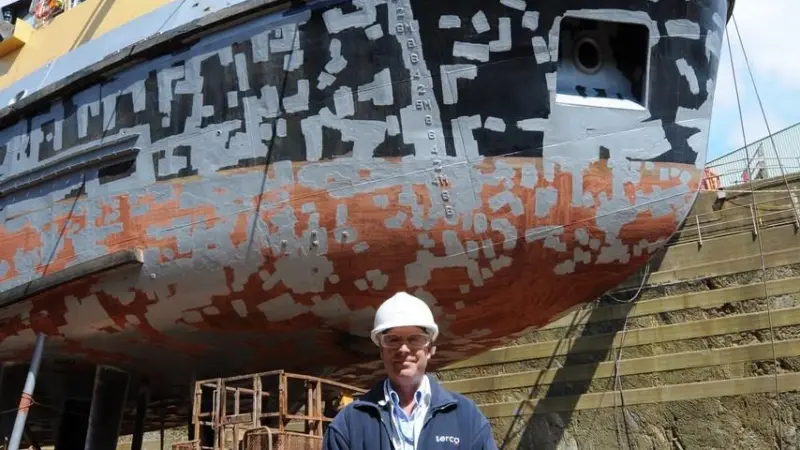 Serco’s Tony Jenkin at Falmouth Docks