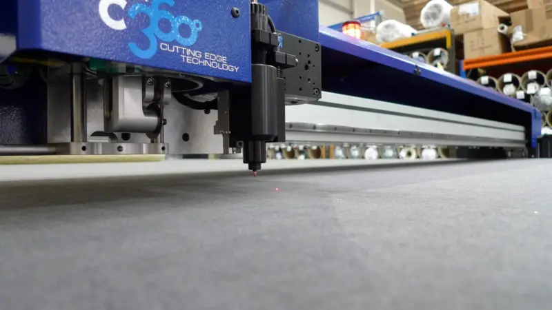 The twin gantry cutting machine at Contender UK