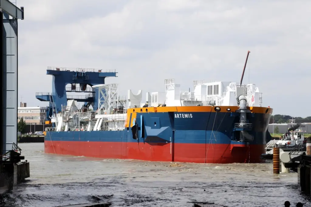 Launch ceremony for the new Artemis cutter suction dredger