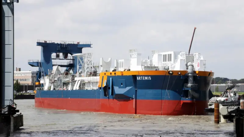 Launch ceremony for the new Artemis cutter suction dredger
