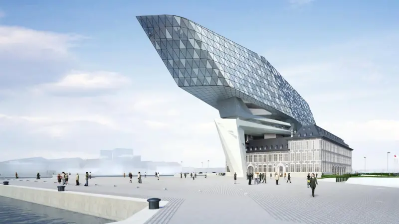 An artist’s impression of the new Antwerp Port Authority headquarters building