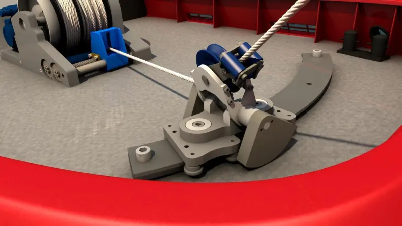 The new Azmuthal Friction Free Towing Point will reduce wear on towlines