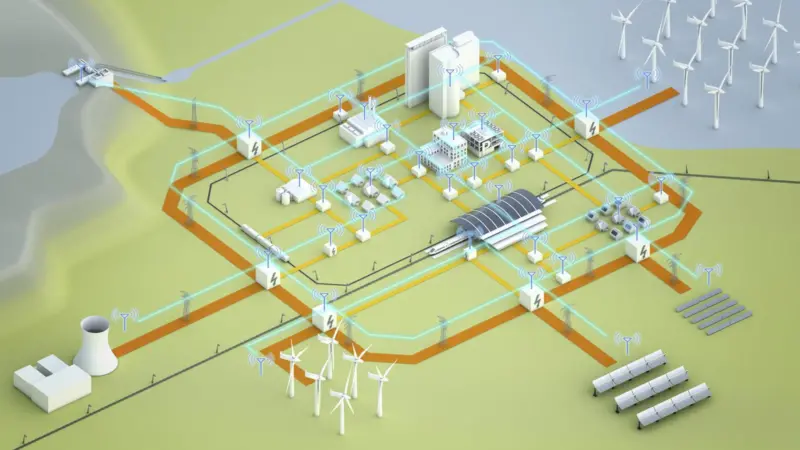 A smart grid ensures that renewable energies can be better integrated into the grid. Photo: Siemens