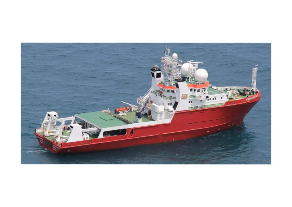 Fugro Equator, Fugro’s latest addition to its fleet of survey vessels equipped with new generation digital seismic, seabed and sub-seabed mapping systems