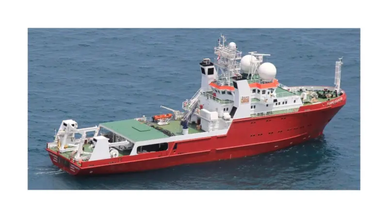 Fugro Equator, Fugro’s latest addition to its fleet of survey vessels equipped with new generation digital seismic, seabed and sub-seabed mapping systems