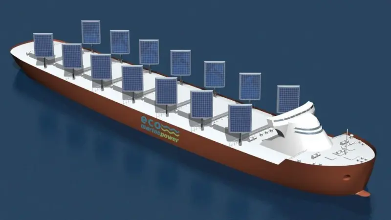 Eco Marine Power is currently developing a wind power and solar energy system for ocean going vessels