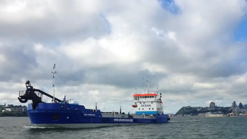Ocean Traverse Nord is seen sailing at Quebec