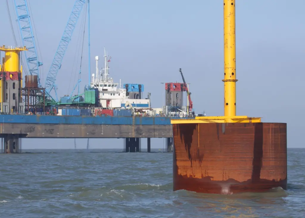 A rethink on the use of traditional monopole foundations for windfarms is now underway. Photo: Peter Barker