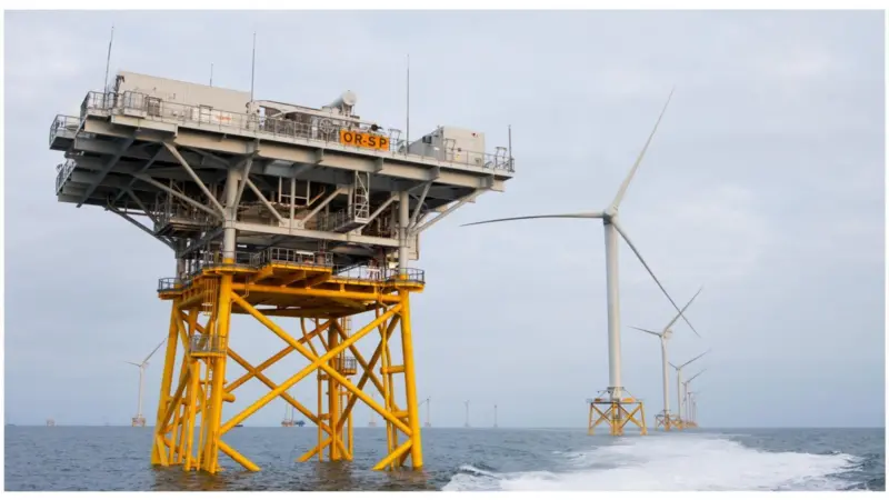 Jacket foundations are a feature of the Ormonde Offshore Windfarm. Photo: Vattenfall