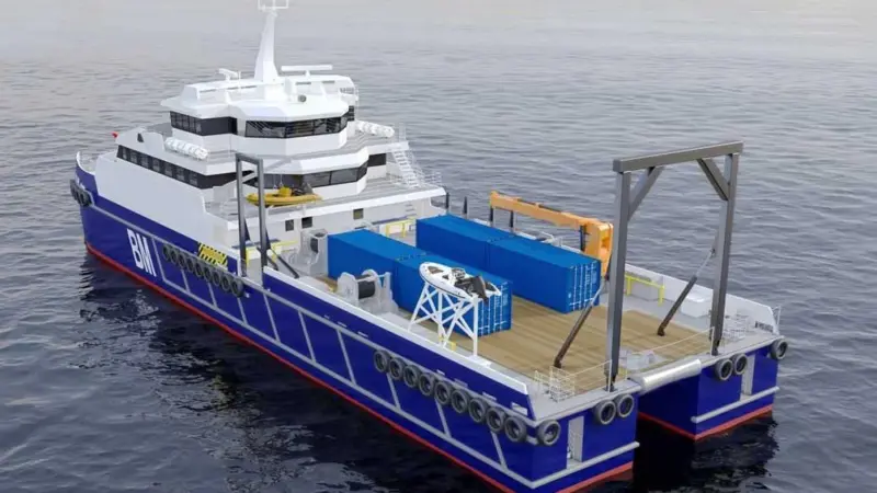 The aft main deck’s 160m2 of cargo space is supplemented by a multitude of purpose-fitted deck equipment