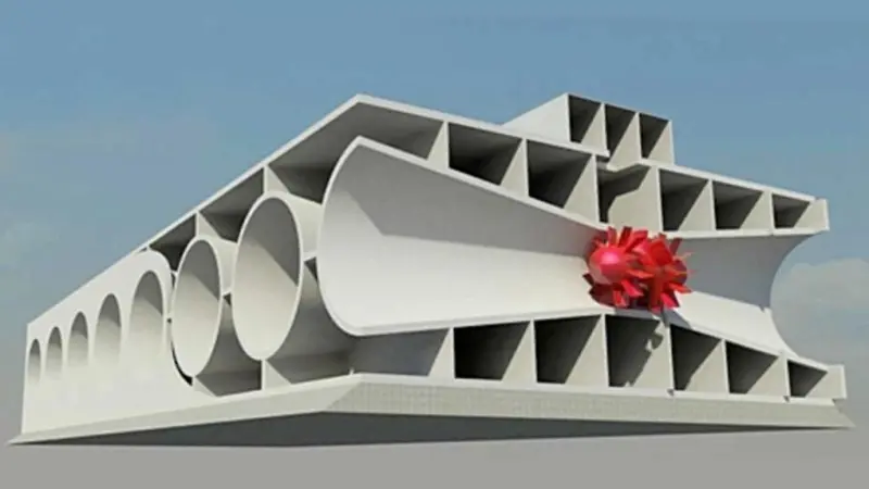 A cross-section of dam caisson from the proposed Dynamic Tidal Power scheme