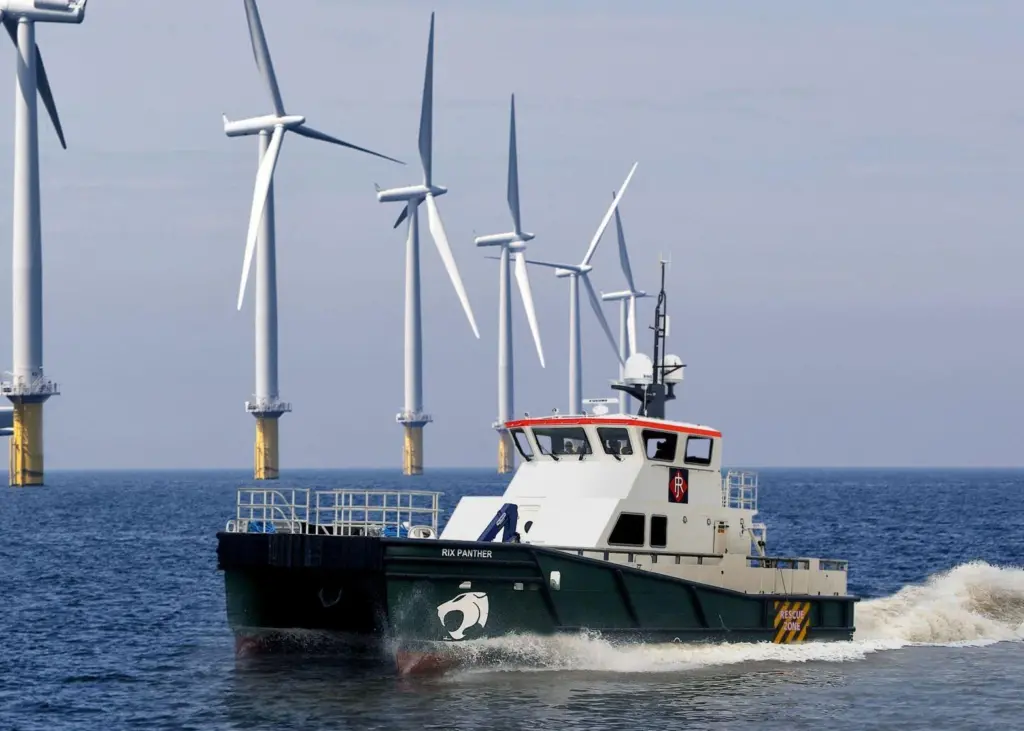 The 'Rix Panther' has been specially commissioned for the offshore windfarm sector. Photo: Rix Sea Shuttle