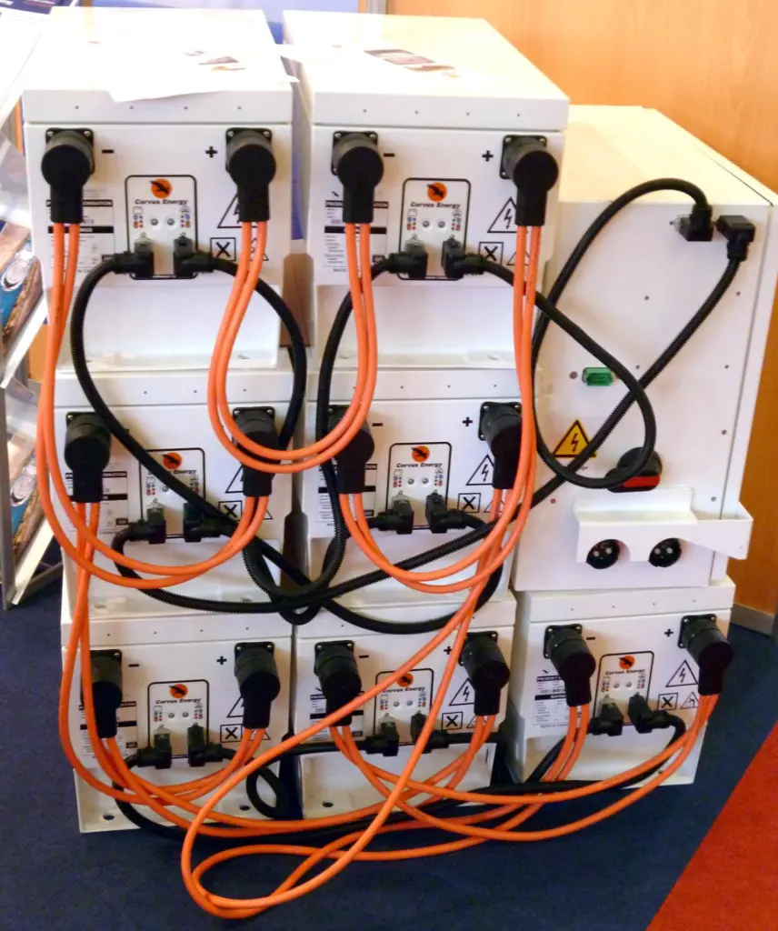 A Corvus demonstration battery pack was on show at ITS 2012