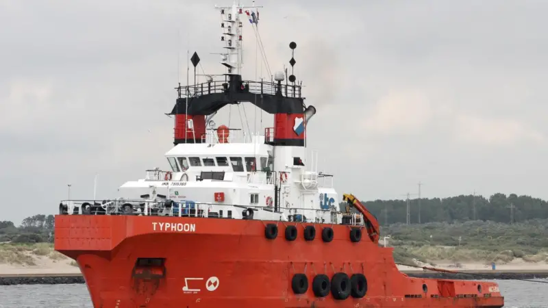 The anchor handling tugs Typhoon and sister Tempest have been sold to Indus Shipping and Trading Corp of Panama. Photo courtesy of Jan Plug