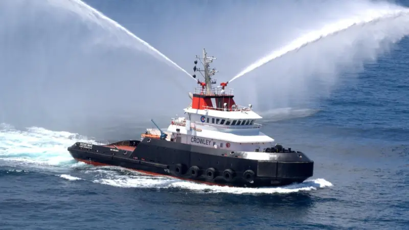 Van der Velden recently delivered master rudders for Crowley's ocean tug series