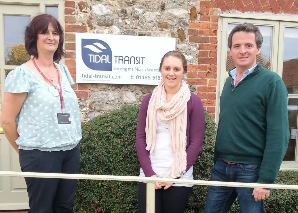 Nicola Pocklington from The College of West Anglia (left) with Kerry Crompton and Leo Hambro