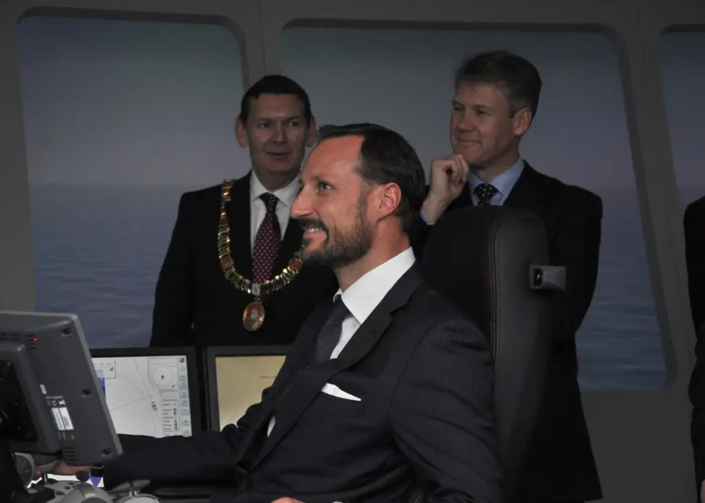 HRH Crown prince Haakon in the Rolls-Royce captains chair