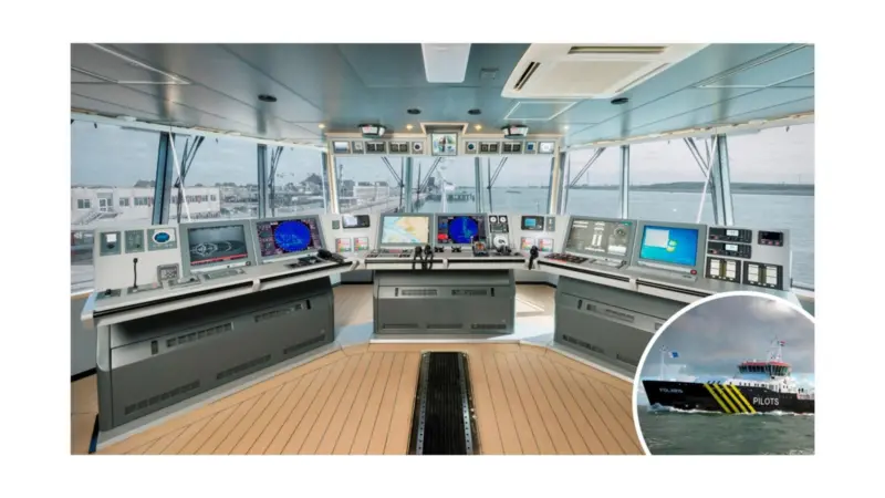 The Polaris wheelhouse is an example of common style panels, monitors and controls