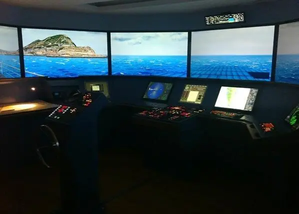 The full mission bridge simulator NTPRO 5000 at Costamare Maritime Training Services