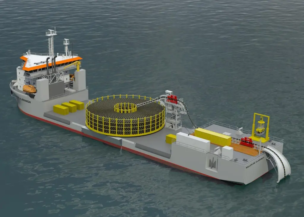 The MPV Willem De Vlamingh will be working installing cable connecting the Northwind offshore wind farm next summer