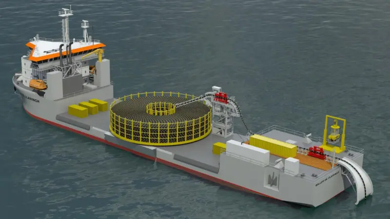 The MPV Willem De Vlamingh will be working installing cable connecting the Northwind offshore wind farm next summer