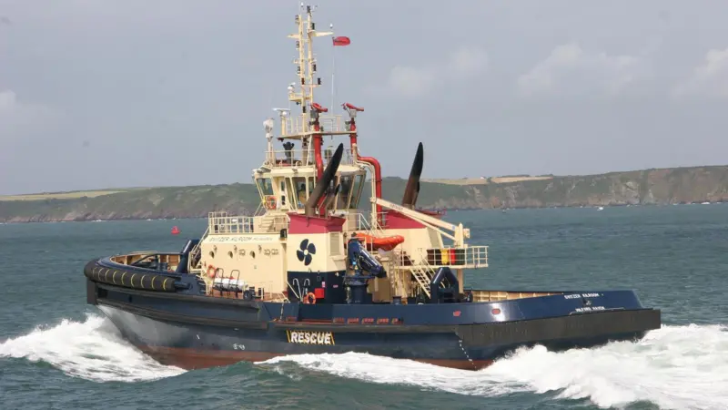 Svitzer Kilroom is an RAL RAstar escort tug with a bollard pull of 112 tonnes built to serve LNG carriers at Milford Haven