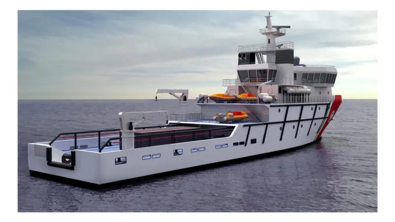 It is anticipated that a speed of between 5 and 6 knots will be achieved under electric power alone